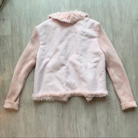 Vintage Y2K baby pink pastel fur detail coat - Picture 2 of 4